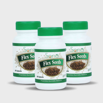 Sona Flex Seed Capsules with Omega-3 - 60 Capsules (Pack of 3)